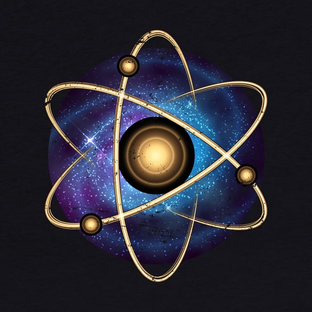 Atom Universe Quantum Physics by shirtsyoulike